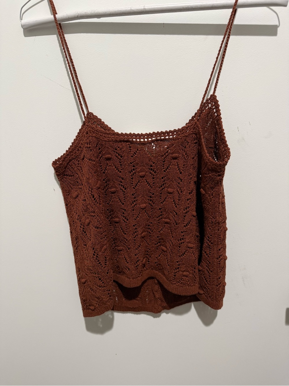 Sezane Brown Crochet Knit Camisole - Picture 3 of 3